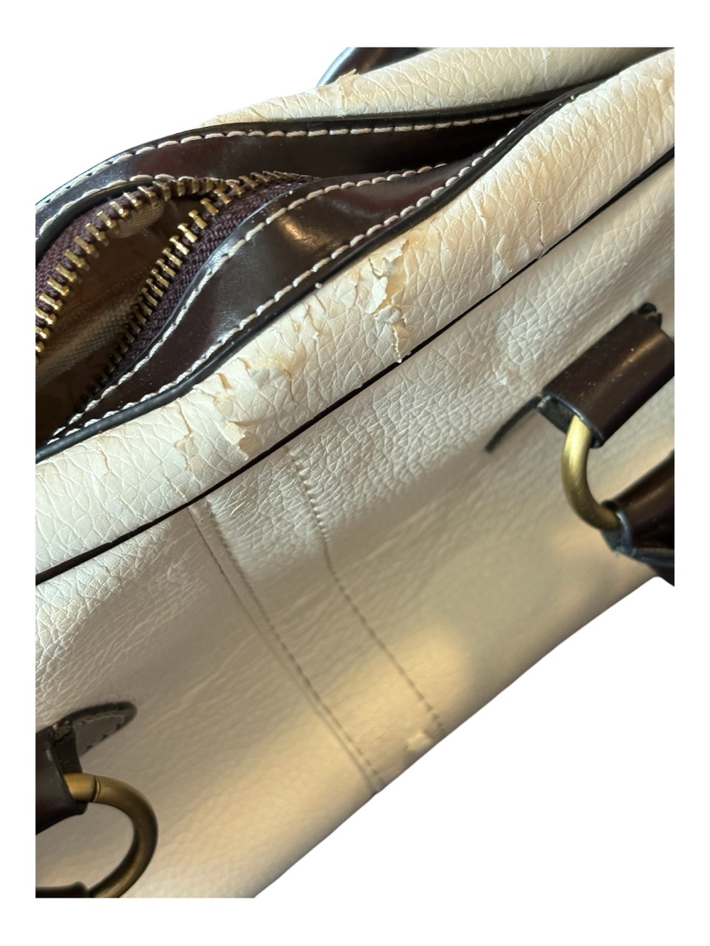 Vintage Inspired Y2K Coach Hampton 9268 Two-Tone Satchel - Picture 9 of 11